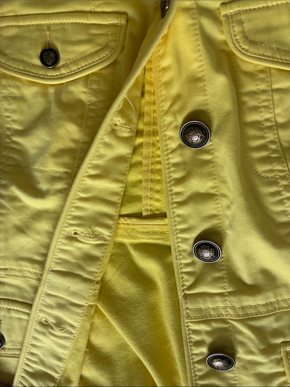 Talbots Yellow Button-Front Jacket - Picture 4 of 6